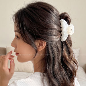 PINK EMPRESS | White Acrylic Fine Hair Suitable Elegant Clip