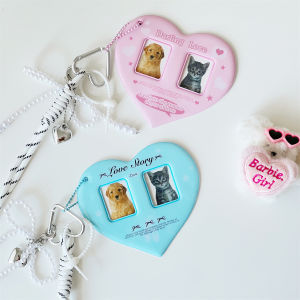 Portable Handwoven Card Holder New Ins Love Heart 2 Inch ID Photo Celebrity Fan Cordial Celebrity Photo Album Pendant