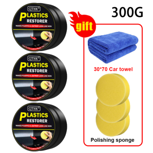 Car Plastic Restorer Auto Interior Panel Renewal Wax Coating Leather Plastic Rubber Polish Repair Auto Reconditioning Cream Care