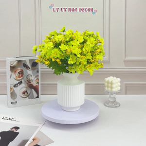 Cụm Cúc Nhí Xẻ 7 nhánh Bó Hoa Cắm Giỏ Trang Trí Tiệc. Hoa Lụa Decor