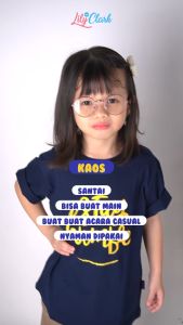 Lily And Clark Kaos Anak Ternyaman Warna Navy KLC09