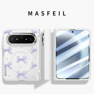 MASFEIL | Magnetic Butterfly Bow Full Coverage Phone Case Anti-drop Diamond 适用于 Huawei PuraXMax