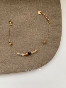 Zuoran Vintage Natural Stone Tiger Eye Design Bracelet Luxury Elegant Versatile Womens Jewelry Fashionable Accessory