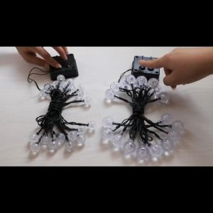 ไฟลูกแก้ว SOLAR LED 50LED 10เมตร 8โหมด ไฟตกแต่งสวนและกลางแจ้ง ไฟเส้นอัจฉริยะ ประหยัดไฟมาก ทนแดด ทนฝน