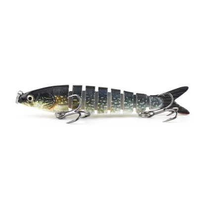1PCS Mini Multi Joint Minnow Sinking Hand Carved ABS Hard Bait Freshwater Lure 8 Segmented Swimbait for Fishing