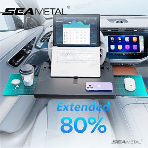 SEAMETAL Car Steering Wheel Tray Auto Interior Laptop Desk Multi-Functional Extendable Tray for Work Dining Travel Writing Reading