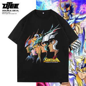 UTEE Loose Fit Pure Cotton Short Sleeve T-Shirt Anime Cartoon Print Youthful Summer Casual Wear for Men