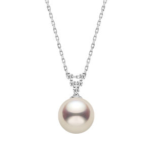 Helas | V Shape Akoya Pearl White Gold Necklace