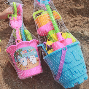 JIFANPAUL | Beach Toy Set with Sand Timer Large Shovel and Bucket for Kids