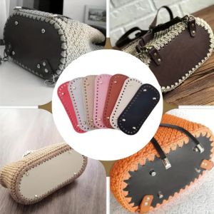 21.5x10cm Long Bottom For Knitted Bag PU Leather Bag Base Handmade Bottom With Holes Diy Crochet Bag Bottom Accessories 1/3pcs