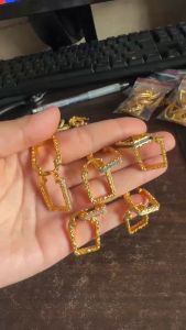 4 Pairs 14k Bangkok Gold Earrings: Three Color Mixed