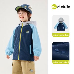 DUDUJIA | Áo Khoác Softshell Có Mũ Cho Bé với Lớp Len