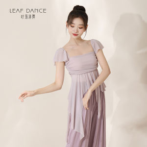 Áo Tập Luyện Cổ Điển Tay Ngắn Màn Mây Áo Tập Luyện Khiêu Vũ Khí Năng Lượng Cổ Điển Mùa Hè 2025 Thương Hiệu Yeluo Qingwu