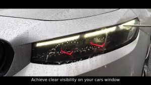 น้ำยาทำความสะอาดฟิล์มกระจกรถยนต์ 120ml ขจัดคราบน้ำมันแปรงทำความสะอาดฟองน้ำมัลติฟังก์ชั่นขัดเพิ่มความชัดเจนของกระจก