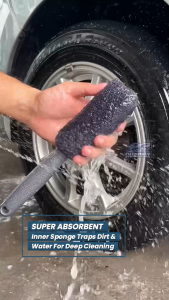 【 Microfiber Car Wheel Brush 】 Car Wash Detailing Cleaner for Sport Rim Car Detailer Car Care Berus Tayar Berus Rim 轮胎刷