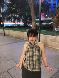 Áo sơ mi không tay kẻ caro hở lưng cổ điển dành cho nữ mùa hè mới