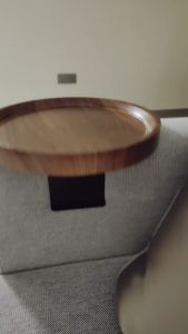 Sofa Arm Clamp-on Coffee Table and Drink/Snack Tray with Protective Edge