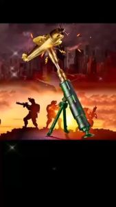 bật lửa diêm xăng hình cối quân đội ( kim loại ) - xài