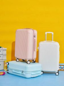 Korean Luggage: 20-26 Inch Fashion Trolley Case & Universal Wheel Combination Lock