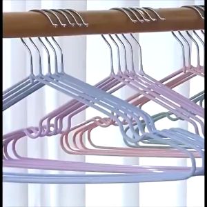 MERIAHSHOP Gantungan Baju 4 Pcs / 8 Pcs Hanger Stainless Steel Warna / Gantungan Anti Slip / Hanger Anti Karat Warna Pastel Serbaguna