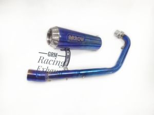 Knalpot Racing Arrow Pro Race Sanblast Coating Doff Biru Bluemoon Header Underbelly Kolong