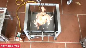 Máy nướng thịt xiên 7 xiên THÉP - Tặng Kèm 6 Xiên Đơn và 1 Xiên 3 INOX .Mô tơ 14W