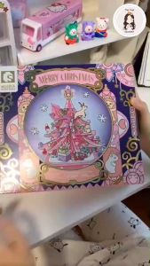 Đồ Chơi Lắp Ráp Kiểu Lego Cây Thông Pha Lê Hồng Có Hộp Nhạc Và Đèn Lung Linh Quà Tặng Giáng Sinh / Noel 605024