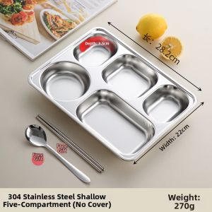 HANXIAO | Portable 4 Compartment Stainless Steel Lunch Box
