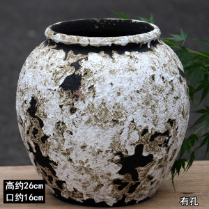 Rustic Ceramics Flower Pot for B&B Vintage Old Jar Triangular Plumbago Rose Planters Japanese Wabi-Sabi Style Garden Pots