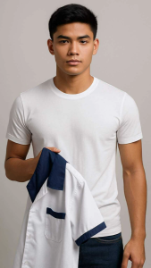 Plain White T-Shirt for Men/Women Basic tshirt Stretchable with size xs-xxxl