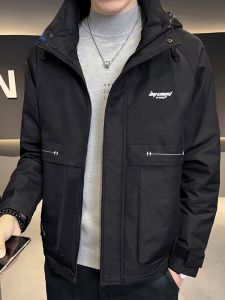 ROMON | Lormen Mens Workwear Jacket Casual Thickened Stand Collar Windproof Cotton Coat Spring Autumn Winter Fashion City Style