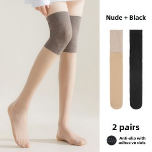 Long Tube Socks Womens Winter Warmth Knee-high Anti-snagging Air Conditioned Room Extended Length Stockings Shapewear