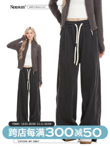 กางเกงขายาวทรงตรงลำลองสไตล์อเมริกันย้อนยุคสำหรับผู้หญิงในช่วงฤดูร้อน NERESUM กางเกงขายาวทรงตรงสไตล์ฮิปฮอป