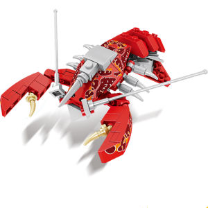 Creative Ocean World Animal Building Block Model Lobster Whale Dolphin Turtle Animal Small Particle Educational Assembly Toy