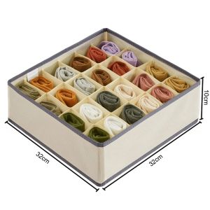 Sock Underwear Organizer Drawer Divider Foldable Closet Organizers Bins Cabinet Organization Storage Box for Socks Underwear Tie
