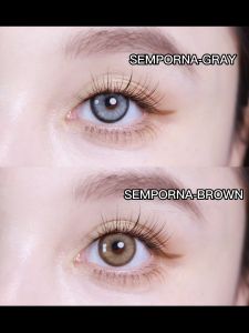【COD】Eyeshare สีเทา คอนแทคเลนส์ 1 คู่/2 เม็ด Semporna ซีรีส์ คอนแทคเลนส์ ใช้ได้หนึ่งปี 14.2 มม.