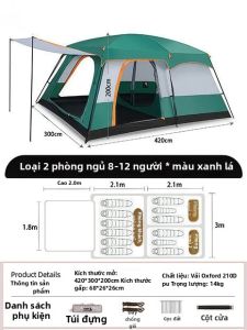 BEIANLANG | Lều Dã Ngoại Gia Đình Đôi Tầng Chống Nước Bền Bỉ Chống Nắng