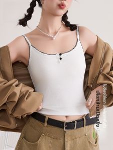 MiiOW | เสื้อกั๊กผู้หญิง MiiOW ทรงสลิมฟิต สายเดี่ยว ทรงเข้ารูป ใส่ด้านนอกในฤดูร้อน ด้านหลังสวยงาม พร้อมแผ่นเสริมหน้าอก