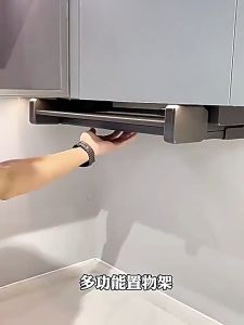 Collapsed Cabinet OrganizerKitchen Cabinet Pull Down ShelfConvenient Heavy-Duty 2-Tier Wall Pull Down ShelfHigh Cabinet Pull Down Shelf