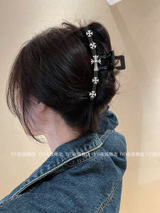 Kẹp Tóc Hình Xương Cá Mập Đen Thanh Lịch Dành Cho Nữ Kẹp Tóc Kiểu Mới 2025 Phụ Kiện Tóc Thời Trang Cao Cấp Kẹp Tóc Sau Đầu