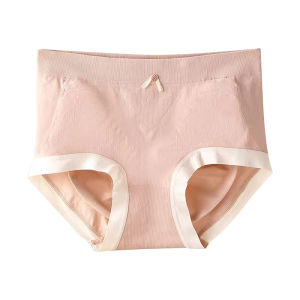 Antibacterial Pure Cotton Womens Underwear Triangle Panties Comfortable Seamless Mid-Waist Shorts Youth Fashion Innerwear