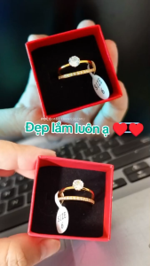 Nhẫn titan xoàn đá cao cấp cho các bạn gái