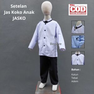 Setelan Jas Koko Anak Jasko Bisa COD Bayar Ditempat Bahan Katun Tebal Adem dan Nyaman