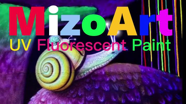MizoArt SIX Color Invisible UV Paint Set For Indoor/Outdoor Use or Invisible UV Black light Paint Set 0.7oz /pots