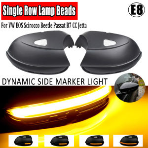 For VW 10-18CC Passat B7 Scirocco 09+ MK3 Dynamic Mirror Indicator Blinker Side LED Turn Signal Light Sequential EOS12-18 Beetle