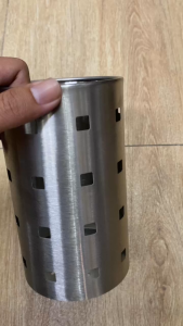 Ống Đựng Muỗng Đũa Inox Dày Kiểu Tròn (17.5x10cm)