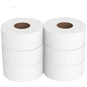 (1 ROLL) Jumbo Roll Tissue (JRT)/Tuala Roll Jumbo / Tissue Paper 2-PLY Virgin Pulp Toilet Tissue