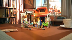 [Rolife Corner Bookstore] ชุดโมเดลบ้านตุ๊กตาประกอบเองDIYโมเดลร้านหนังสือ มีแสงไฟ ของสะสม ไม่ใช้กาว ของแต่งบ้าน พร้อมส่ง