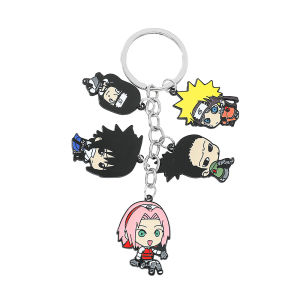 Bandai | Naruto Cartoon Anime Theme Peripheral Matel Keychain Accessories Bag Pendant Festival Gifts