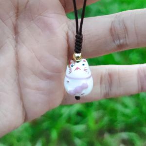 [Chi Chi] Móc Khóa Điện Thoại Mèo May Mắn Nhật Bản Maneki Gốm Dễ Thương Nhiều Màu Kiểu Đơn Giản - MS042